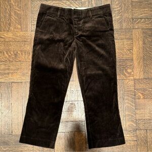 Juicy Couture Brown Velvet Cropped Flared Pants Size 4